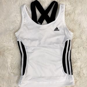 Adidas Black White Clima365 workout top & bra S